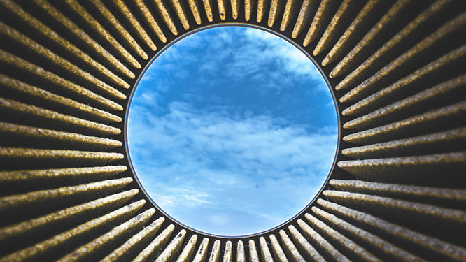 Nhìn qua kiến trúc hình tròn